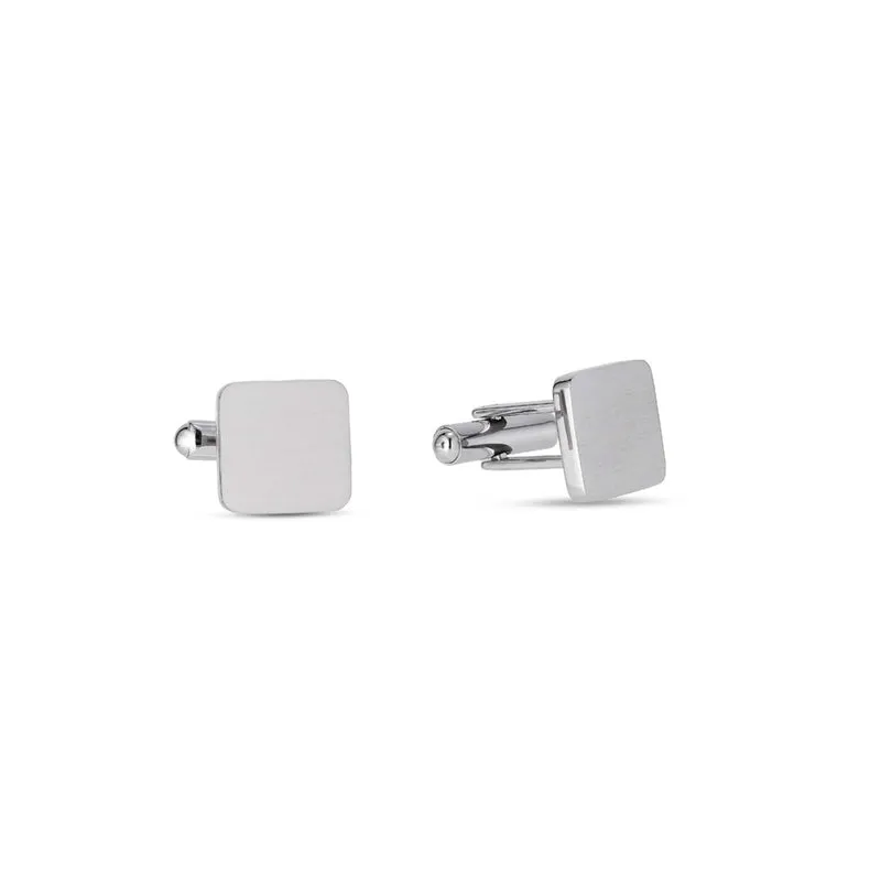 MAEND - Fyrkantiga manschettknappar, 13x13 mm - Rostfritt stål