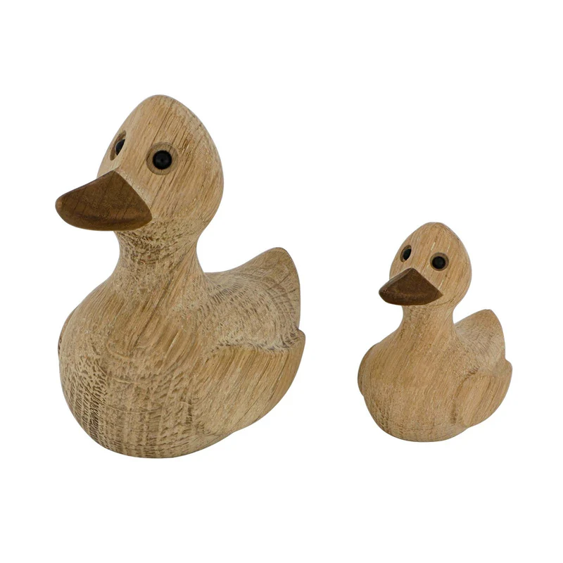 Nordahl Andersen - Anka & Ankunga träfigurer, 8 cm + 5 cm - Trä