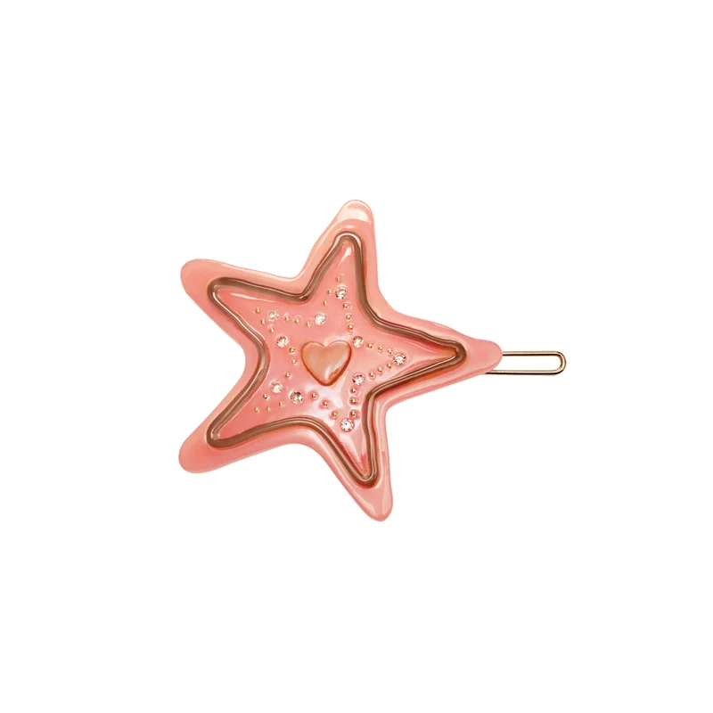 Maanesten X Helmstedt - Bigstar Flamingo Pink hårspänne - Acetat