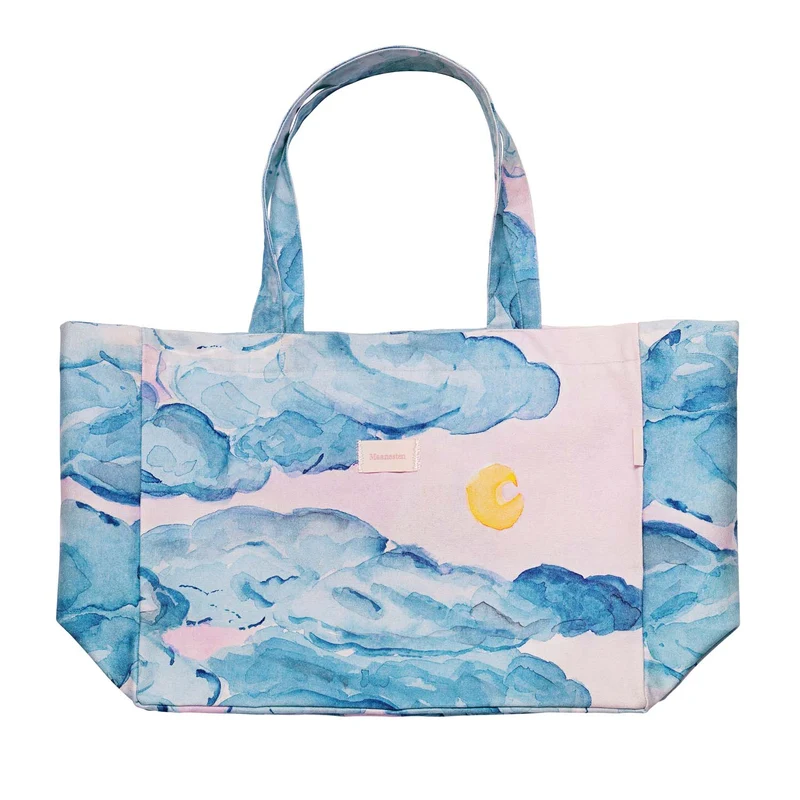 Maanesten - Totebag Moonshine Rose, Big Canvas - Bomull
