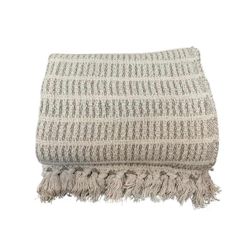 Vibholm - Pläd Natural Strokes - Återvunna textilier