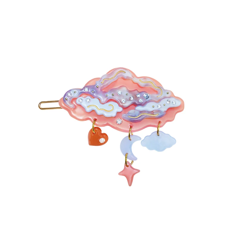 Maanesten X Helmstedt - Stargaze Flamingo Pink hårspänne - Acetat