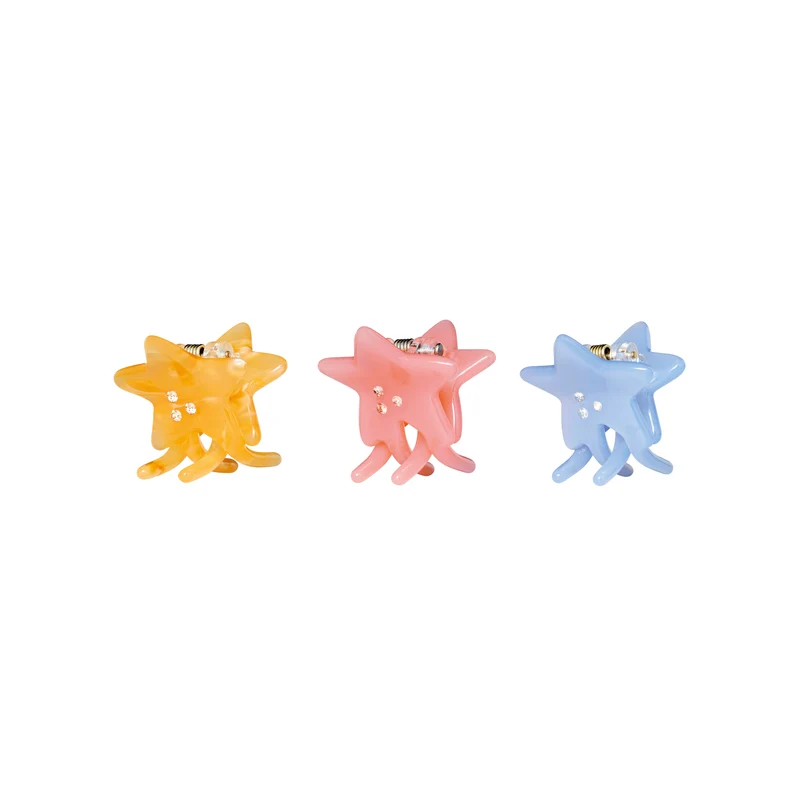 Maanesten X Helmstedt - Mini Star Golden Hour hårspännen, 3-pack - Acetat