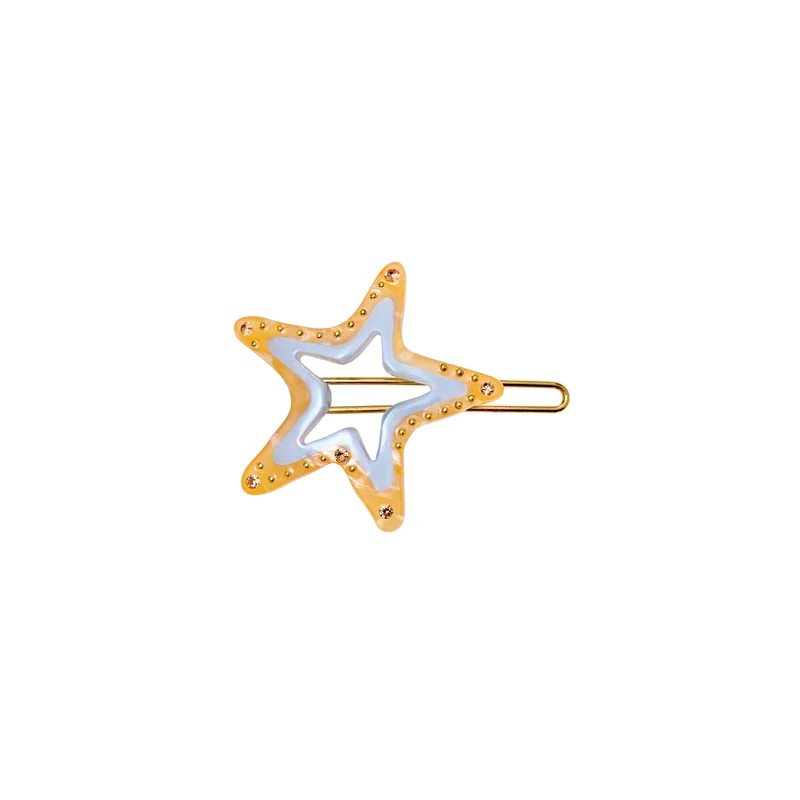 Maanesten X Helmstedt - Star Light Orange hårspänne - Acetate