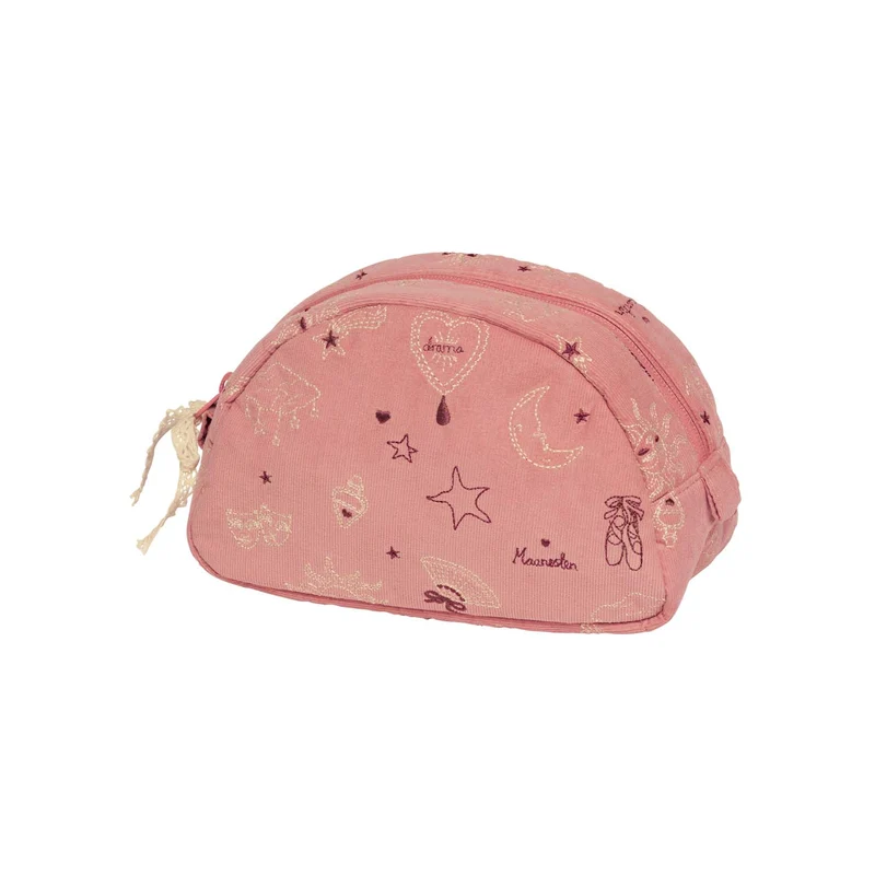 Maanesten - Medium Rosa Teatermagisk Sminkväska - Textil