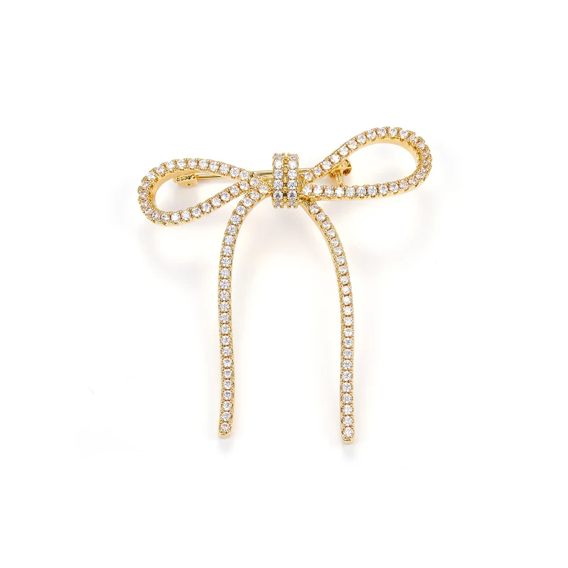 Vibholm X Julie Elgaard - Forever Bow Brooch - Guldpläterad mässing