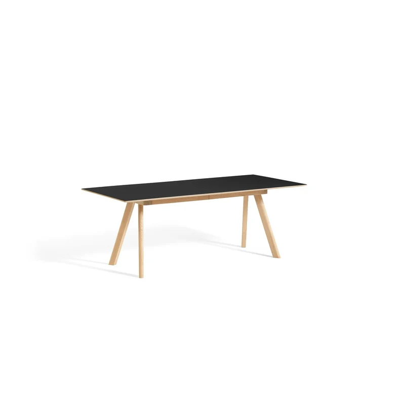 CPH 30 utdragbart L200 × B90 × H74 cm Matbord Black – linoleum