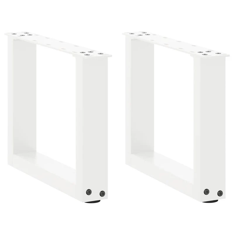 Soffbordsben U-formade 2 st vita 30x(30-31) cm stål