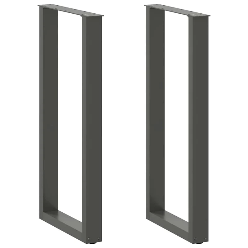 Barbordsben U-formade 2 st antracit 50x(100-101) cm stål