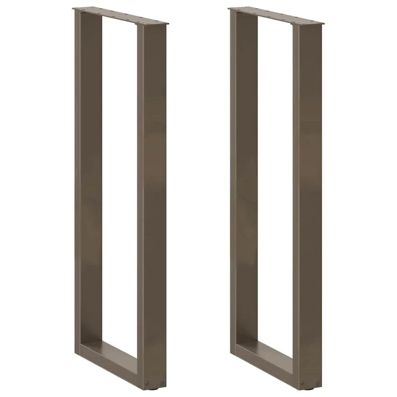 Barbordsben U-formade 2 st naturstål 50x(110-111) cm stål