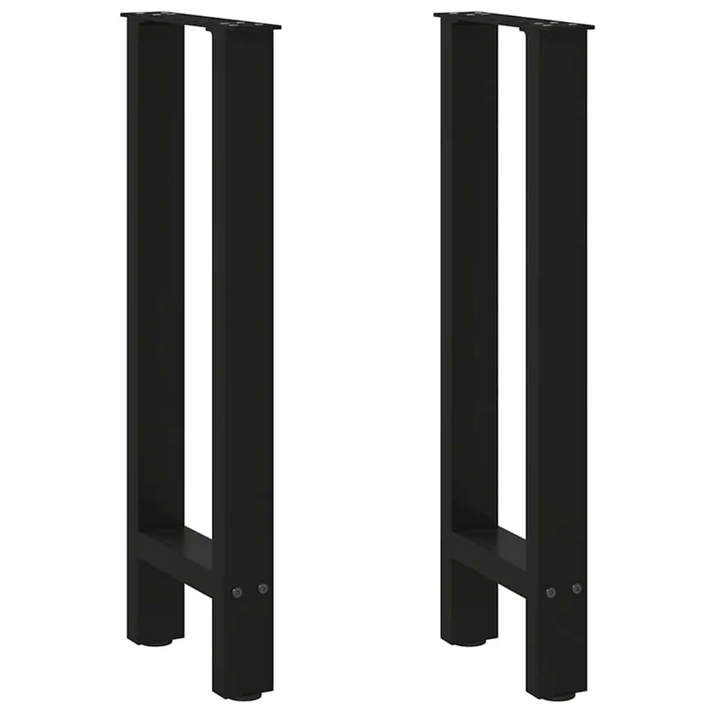 Konsolbordsben svarta 2 st 28x(72-73) cm stål
