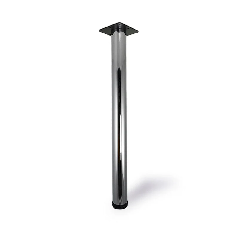 Bordsben Ø60 mm i blank krom, justerbar, höjd 71 cm. (4 st.)