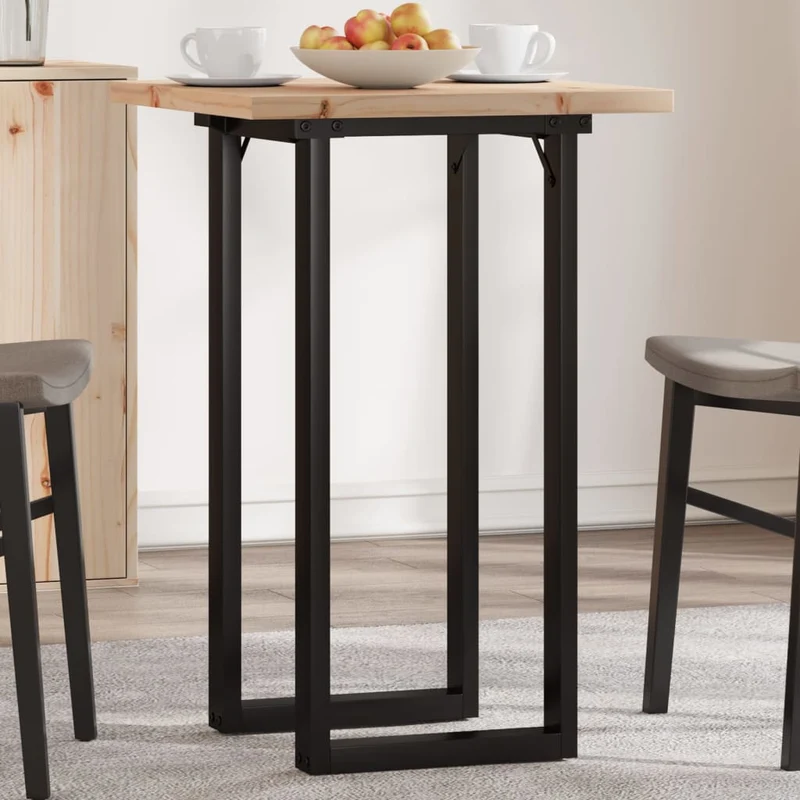 Matbord O-ram 50x50x75,5 cm massiv furu och stål