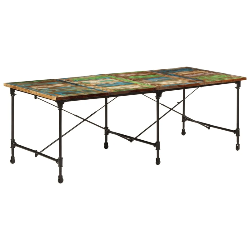 Matbord 220x90x77 cm massivt återvunnit trä
