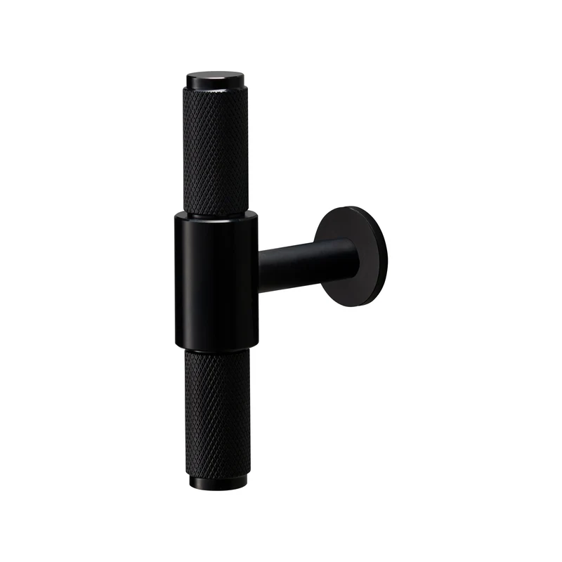 Cross T-bar i svart med diamantslipat mönster • Buster + Punch