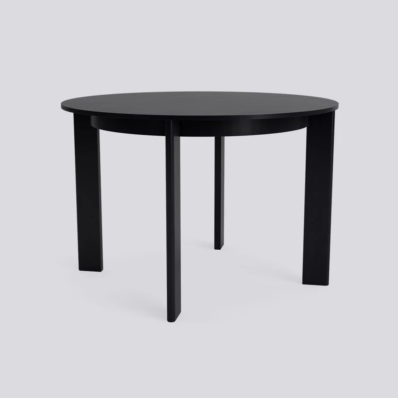 Chisel 25 runt Ø110 × H74 cm Matbord Black – lackerad ekfaner, Black – lackerad ek