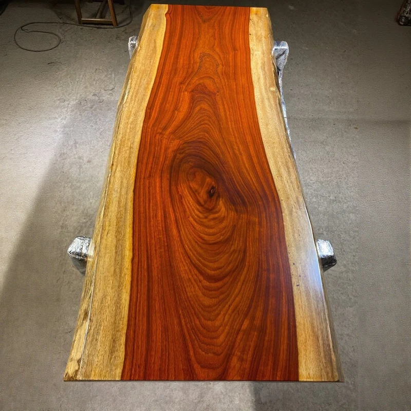 Twisted Willow Live Edge Padauk Wood Table
