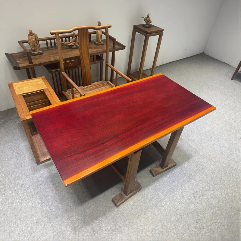 Sunrise Live Edge Black Padauk Wood Table