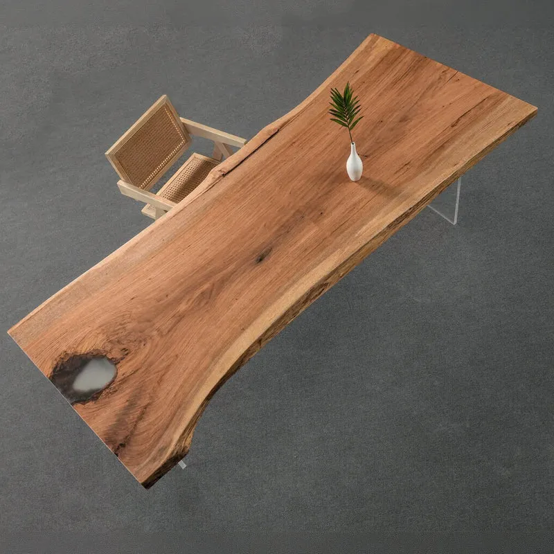 Artful Cherry Wood Slab Table