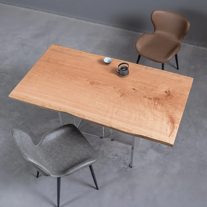 Natural Edge Cherry Wood Slab Table