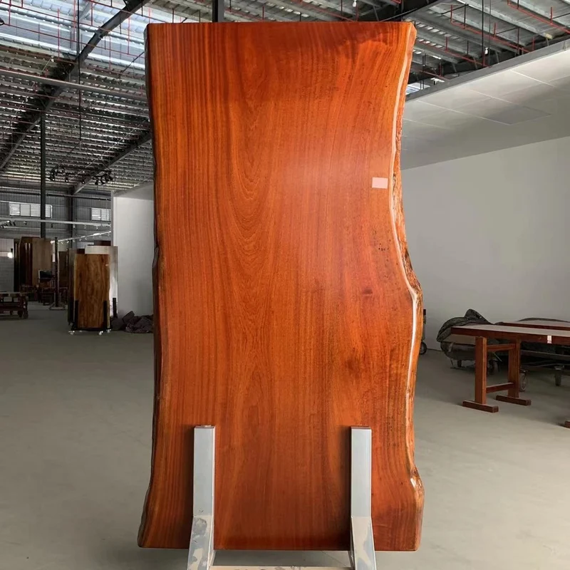 Reverberate African Sapele Wood Slab Table