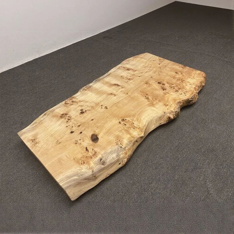 Elysian Poplar Wood Slab Table for Single Slab Door Panel