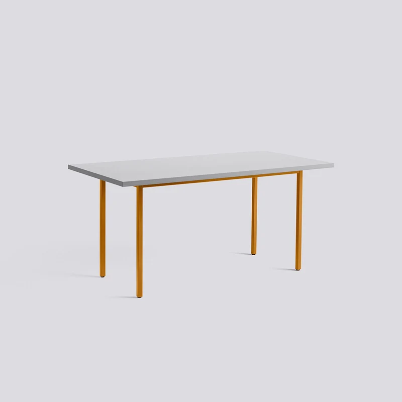 Two-Colour L160 × B82 × H74 cm Matbord Light grey, Ochre – pulverlackerat stål