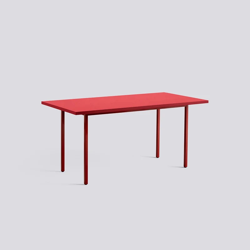 Two-Colour L160 × B82 × H74 cm Matbord Red, Maroon red – pulverlackerat stål