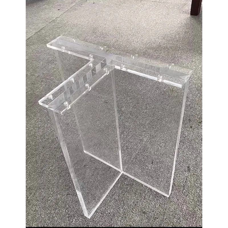 Aesthetic Acrylic Transparent Table Legs (Set of 2)
