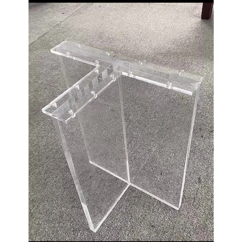 Clear Acrylic Table Legs (Thickness 3 cm, Set of 2)