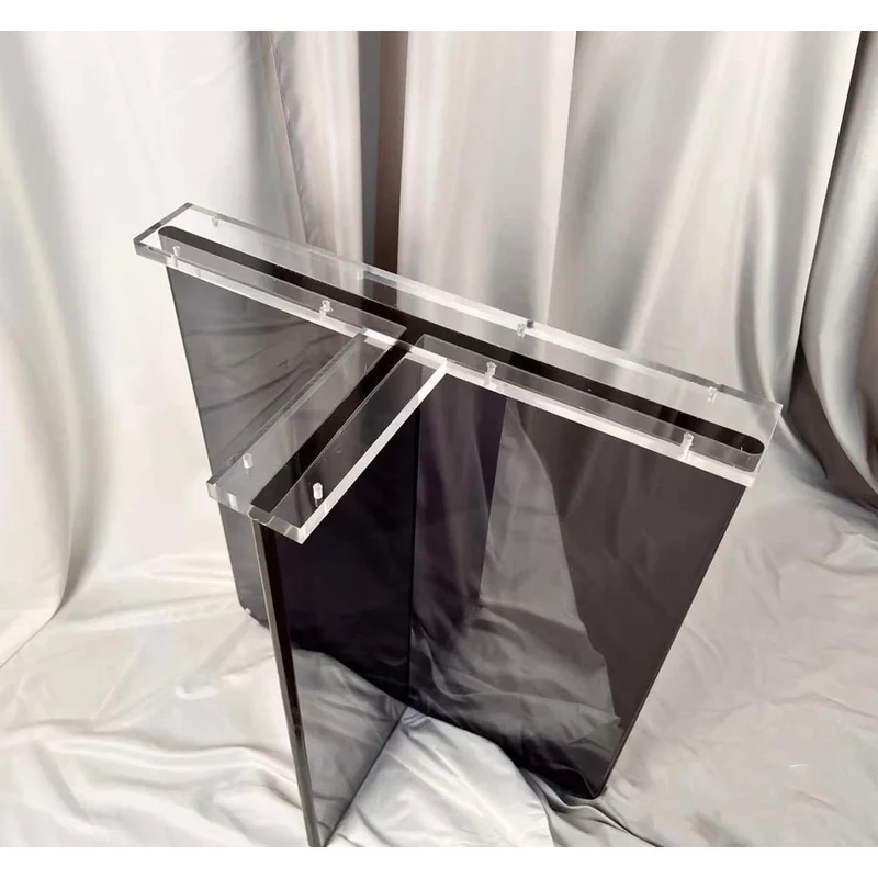 Luminous Black Acrylic Table Legs (Thickness 3 cm, Set of 2)