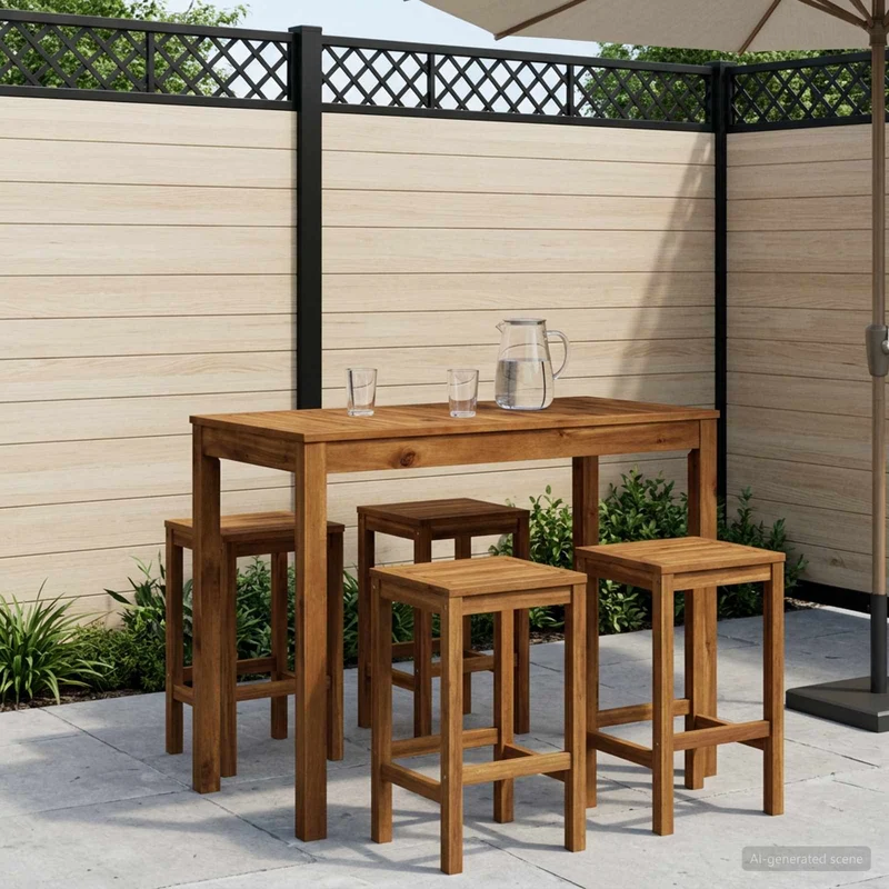 Trädgård Bar Bord Naturlig 108,5 x 55 x 105 cm