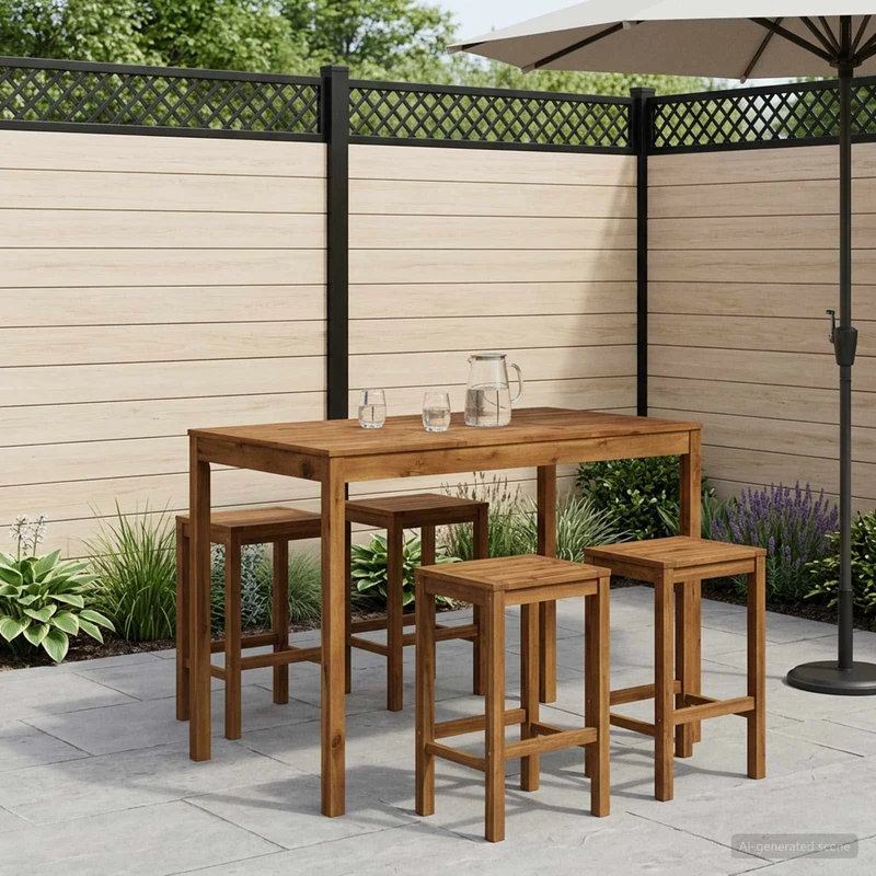 Trädgård Bar Bord Naturlig 147 x 88,5 x 105 cm