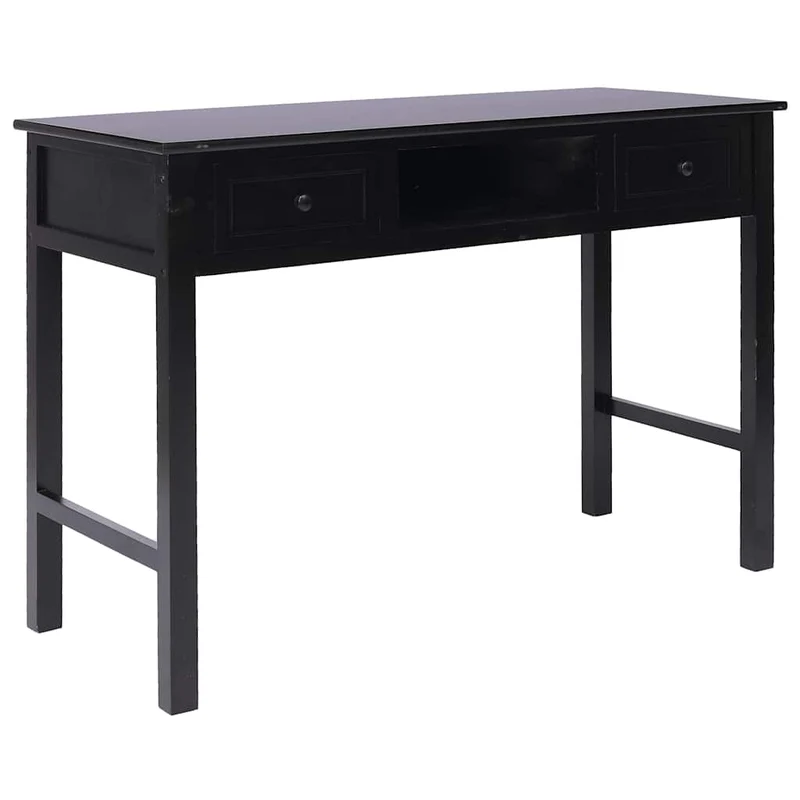 Skrivbord svart 110x45x76 cm trä