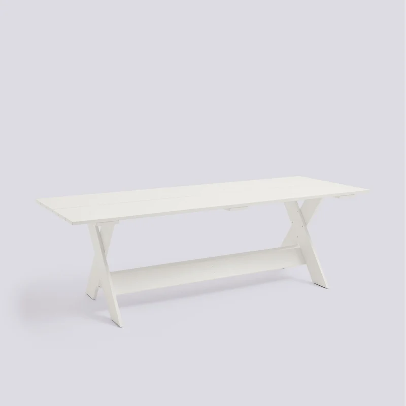 Crate L230 × B89,5 × H74,5 cm Matbord White – massiv furu med vattenbaserad lack