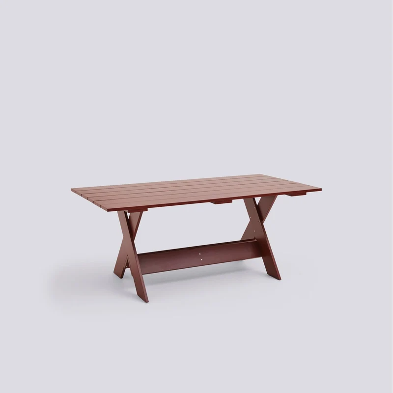 Crate L180 × B89,5 × H74,5 cm Matbord Iron red – massiv furu med vattenbaserad lack