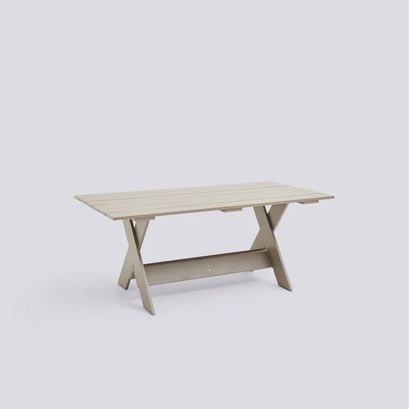 Crate L180 × B89,5 × H74,5 cm Matbord London fog – massiv furu med vattenbaserad lack