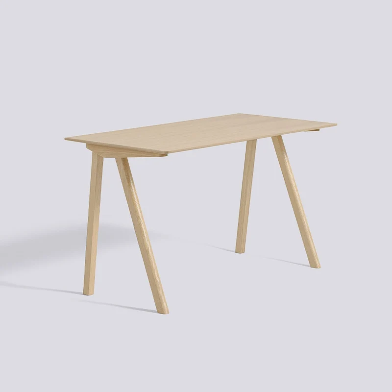 CPH 90 L130 × B65 × H74 cm Skrivbord ekfaner med vattenbaserad lack, massiv ek med vattenbaserad lack