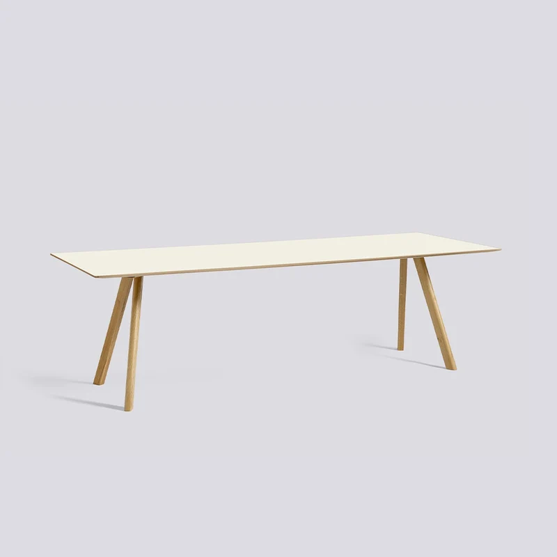 CPH 30 L250 × B90 × H74 cm Matbord Off-white – linoleum, massiv ek med vattenbaserad lack
