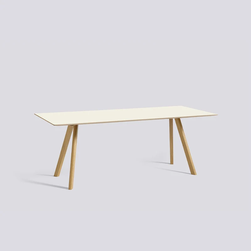 CPH 30 L200 × B90 × H74 cm Matbord Off-white – linoleum, massiv ek med vattenbaserad lack