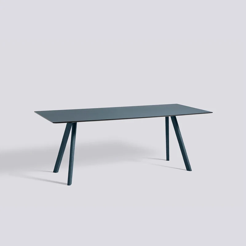 CPH 30 L200 × B90 × H74 cm Matbord Smokey blue – linoleum, Deep blue – massiv ek med vattenbaserad lack