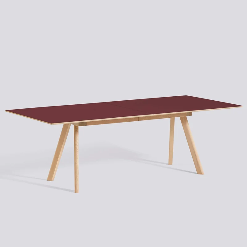 CPH 30 utdragbart L250 × B90 × H74 cm Matbord Burgundy – linoleum