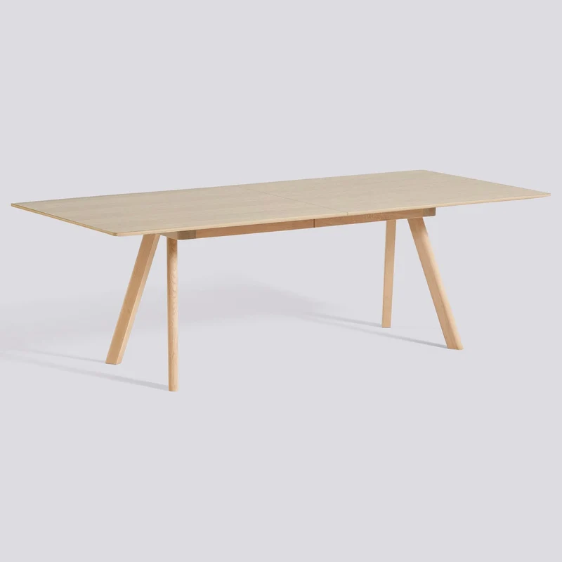 CPH 30 utdragbart L250 × B90 × H74 cm Matbord ekfaner med vattenbaserad lack