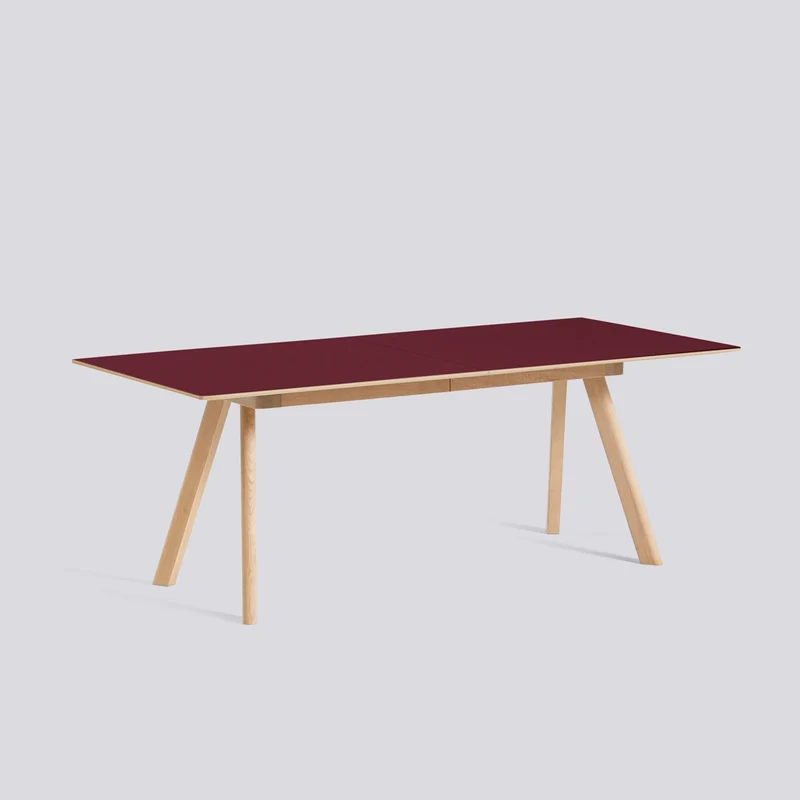 CPH 30 utdragbart L200 × B90 × H74 cm Matbord Burgundy – linoleum