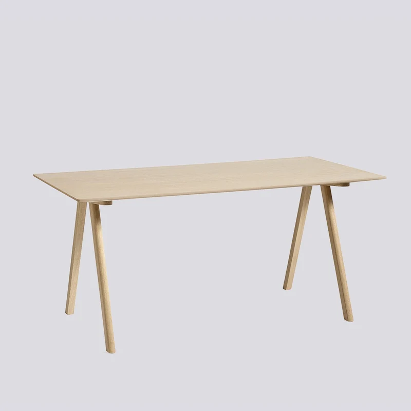 CPH 10 L160 × B80 × H74 cm Skrivbord ekfaner med vattenbaserad lack, massiv ek med vattenbaserad lack