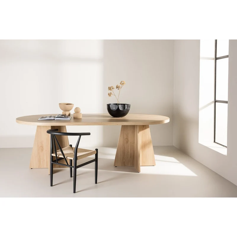 Bootcut Ovalt matbord Natur, 230 x 115