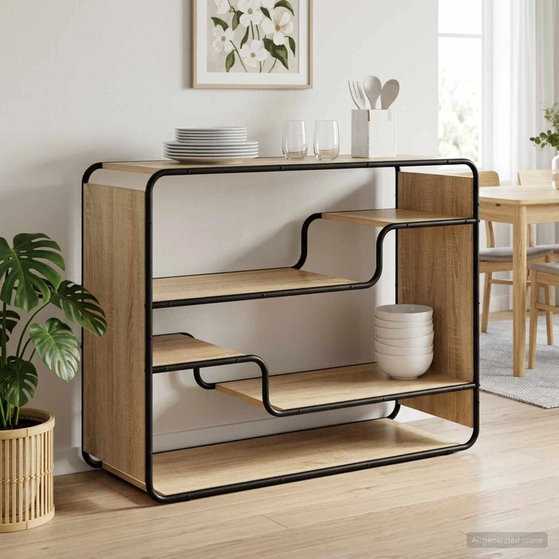 Sideboard Sonoma-ek 98 x 37,5 x 75,5 cm Konstruerat trä