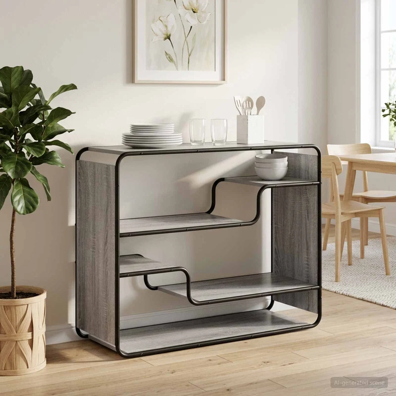 Sideboard Grå Sonoma 98 x 37,5 x 75,5 cm Konstruerat trä