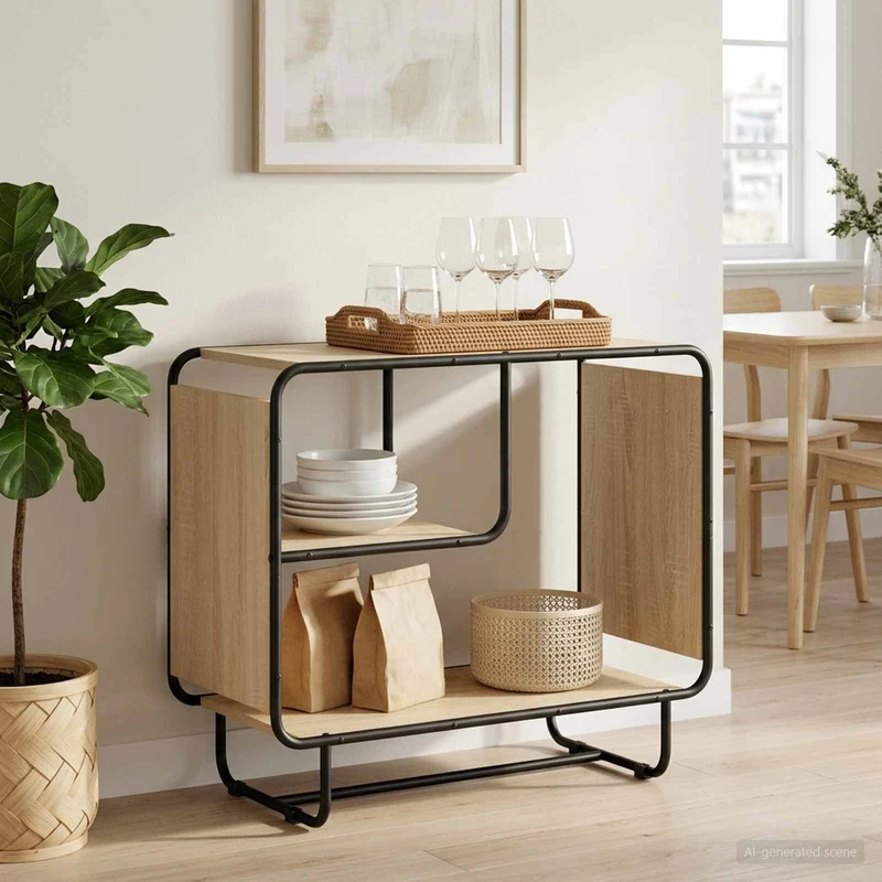 Sideboard Sonoma-ek 80 x 37,5 x 64,5 cm Konstruerat trä