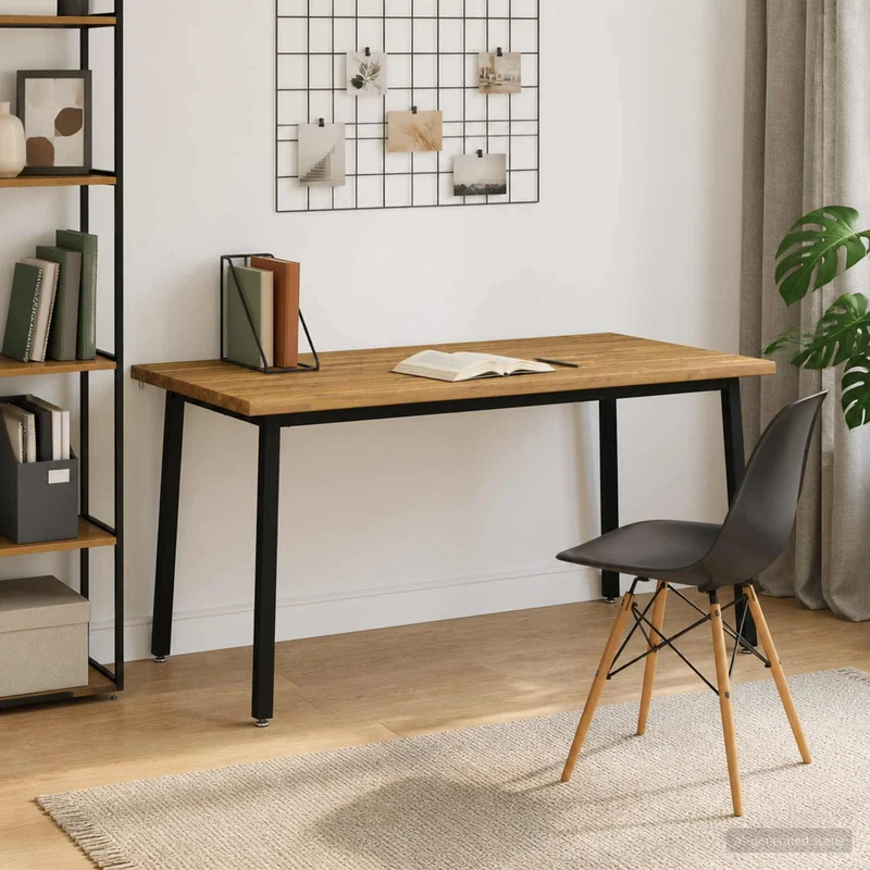 Live Edge Matbord 160 x 70 x 75 cm Massivt Akaciaträ Vit